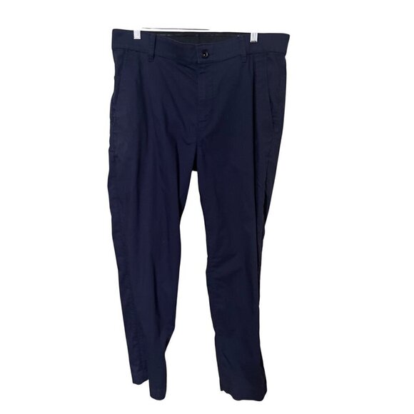 Nike Mens Navy Blue Casual Pants Sz 34 X 30 Cotton & Polyester Blend - Picture 1 of 12